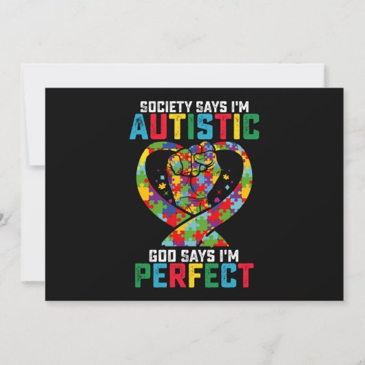 De maatschappij zegt dat ik Autistic God zegt dat Kaart (Voorkant)