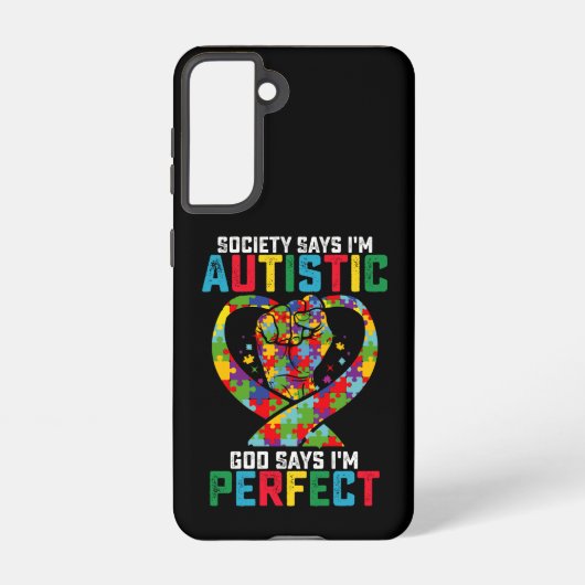 De maatschappij zegt dat ik Autistic God zegt dat  Samsung Galaxy Hoesje (Achterkant)