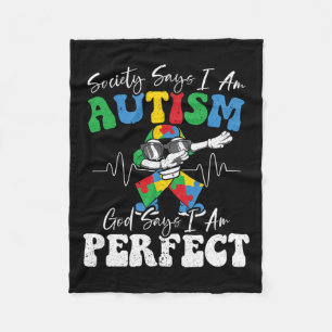 De maatschappij zegt dat ik Autististisch ben en z Fleece Deken