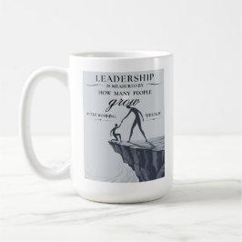De maatstaf van een leider koffiemok