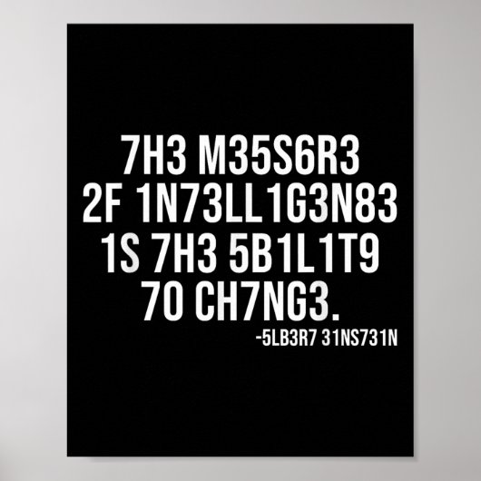 De Maatstaf Van Intelligentie Gecodeerde Motivatie Poster (Voorkant)