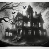 De Macabre Manor Halloween-feest uitnodiging (Binnenkant midden)