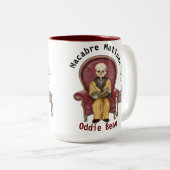 De Macabre Matinee Edition van Oddie Beau van twee Tweekleurige Koffiemok (Voorkant rechts)