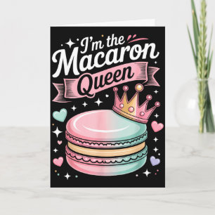 De macaron koningin schattig pastel dessert liefhe kaart