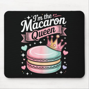 De macaron koningin schattige pastel dessert liefh muismat