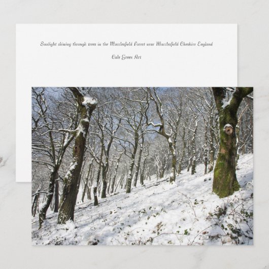 De Macclesfield Forest winterkaart Bedankkaart (Voorkant / Achterkant)