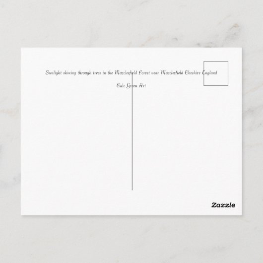 De Macclesfield Forest winterkaart Briefkaart (Achterkant)