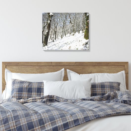 De Macclesfield Forest winterkaart Canvas Afdruk (Insitu (Slaapkamer))