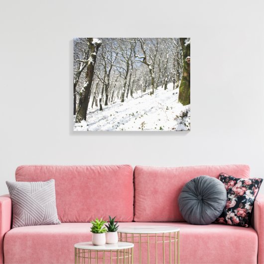 De Macclesfield Forest winterkaart Canvas Afdruk (Insitu (Woonkamer))