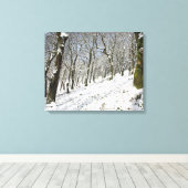 De Macclesfield Forest winterkaart Canvas Afdruk (Insitu (Houten vloer))