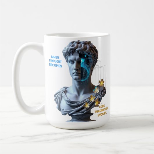 “De machine droomt” Koffiemok (Links)