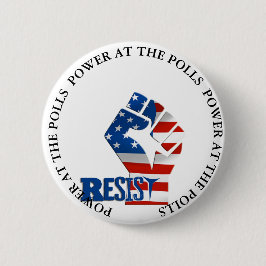 De macht bij de Opiniepeilingen verzet de knoop va Ronde Button 5,7 Cm