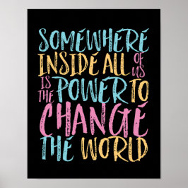De macht om het Inspirerend citaat van de wereld t Poster