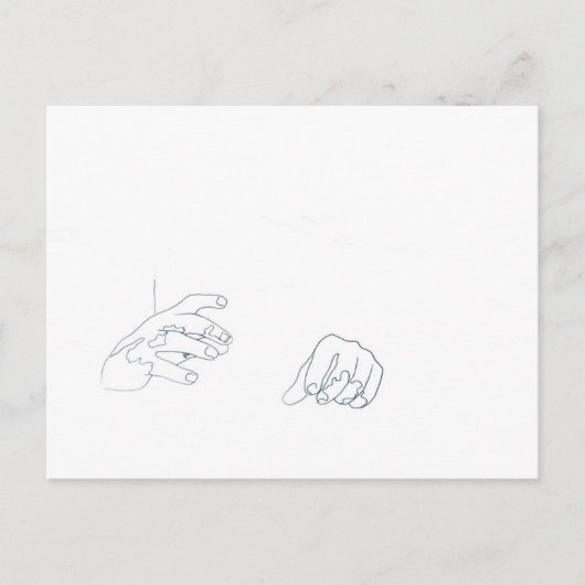 De macht van de handen briefkaart (Voorkant)