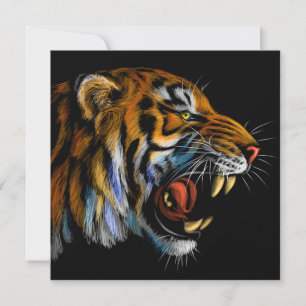 De macht van de tijgeruitnodiging kaart