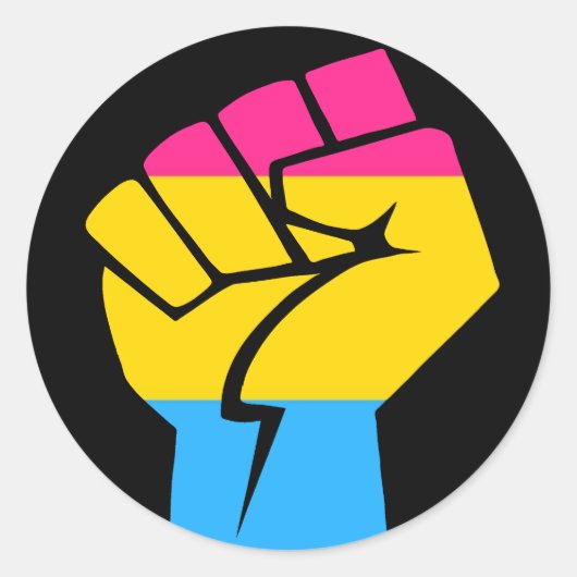 De Macht van Pansexual Ronde Sticker (Voorkant)