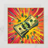 De machtige dollar. feestdagenkaart (Voorkant / Achterkant)