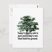 De machtige eikel van vandaag is slechts de noot v briefkaart (Voorkant / Achterkant)