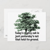 De machtige eikel van vandaag is slechts de noot v briefkaart (Voorkant / Achterkant)