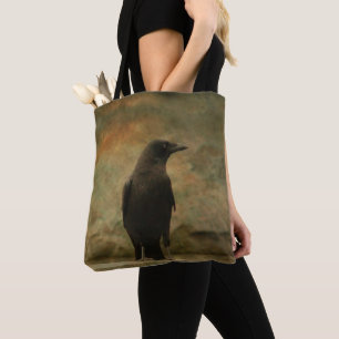 De machtige kraai tote bag