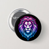 De Machtige Leeuw - Androgyne Editie Ronde Button 5,7 Cm (Voorkant /achterkant)