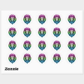 De Machtige Leeuw - Poly-soevereine 'Multi-front' Ronde Sticker (Vel)