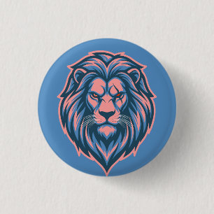 De Machtige Leeuw - 'Retro-Warfare' Legacy Ronde Button 3,2 Cm