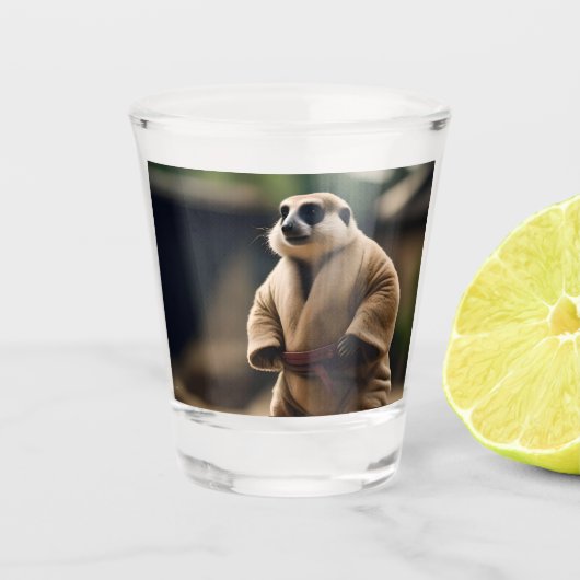 De machtige Meerkat: Sumo Showdown, Shot Glas (Voorkant)