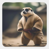 De machtige Meerkat: Sumo Showdown, Vierkante Sticker (Voorkant)