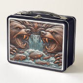 De machtige strijd van beer in de razende stroomve (Voorkant)