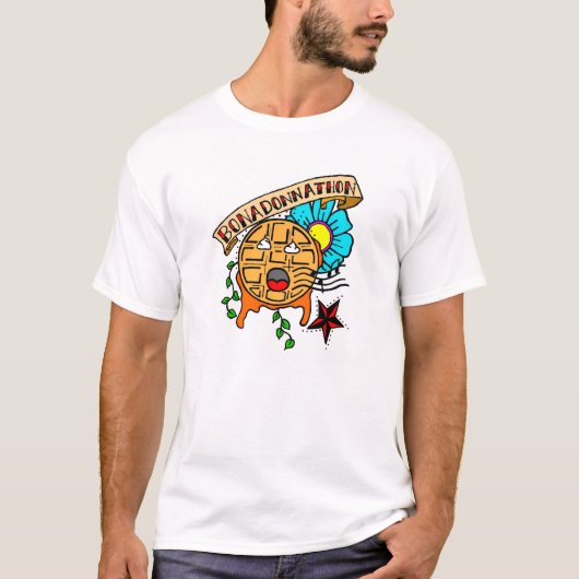 De machtige wafel zingt weer. t-shirt (Voorkant)