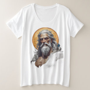 De machtige Zeus, de god van de donder Grote Maat T-shirt
