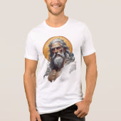 De machtige Zeus, de god van de donder Tri-Blend Shirt (Voorkant)