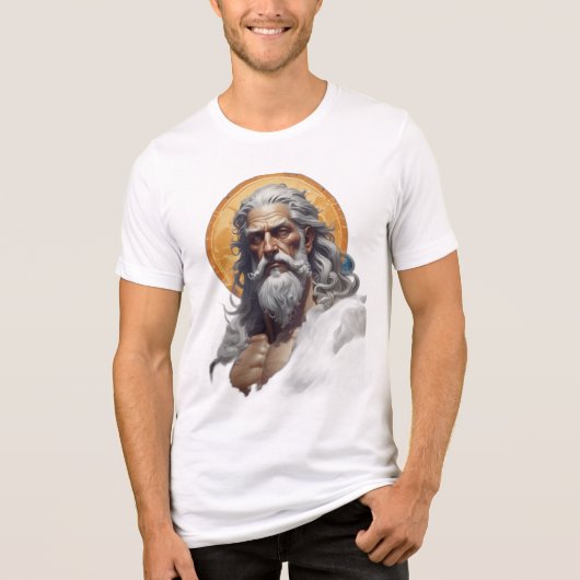 De machtige Zeus, de god van de donder Tri-Blend Shirt (Voorkant)