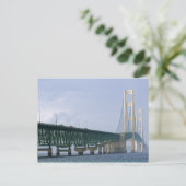 De Mackinac Bridge die de Straat van 2 overspant Briefkaart (Staand voorkant)