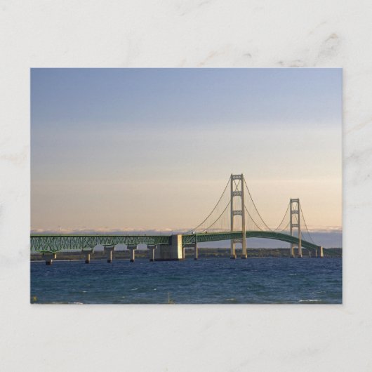 De Mackinac Bridge die de Straat van 3 overspant Briefkaart (Voorkant)