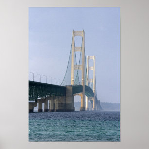 De Mackinac-brug die de Straat van Poster