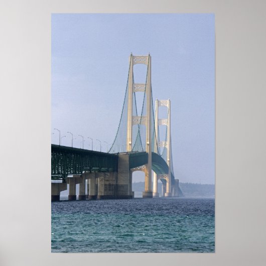 De Mackinac-brug die de Straat van Poster (Voorkant)