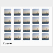 De Mackinac-brug overspant de Straits of 3 Vierkante Sticker (Vel)
