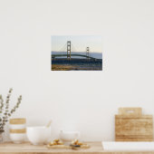 De Mackinac-brug overspant de Straits of 4 Poster (Keuken)