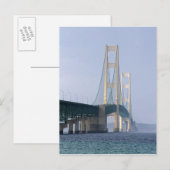 De Mackinac-brug overspant de Straits of Briefkaart (Voorkant / Achterkant)