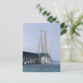 De Mackinac-brug overspant de Straits of Briefkaart (Staand voorkant)