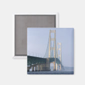 De Mackinac-brug overspant de Straits of Magneet (Voorkant / Achterkant)