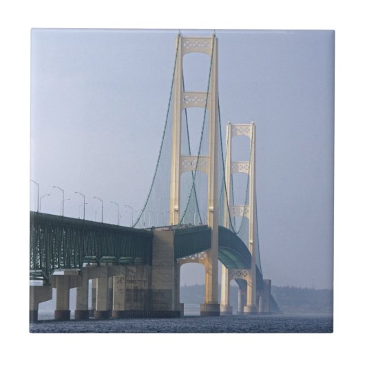 De Mackinac-brug Tegeltje (Voorkant)