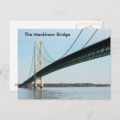 De Mackinaw-brug - Daglicht Briefkaart (Voorkant / Achterkant)