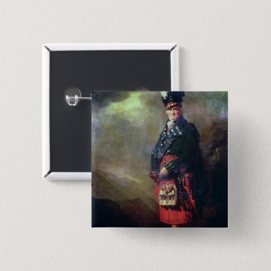 De MacNab Vierkante Button 5,1 Cm (Voorkant /achterkant)