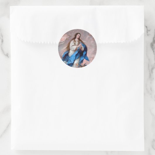 De maculaire conceptie ronde sticker (Tas)