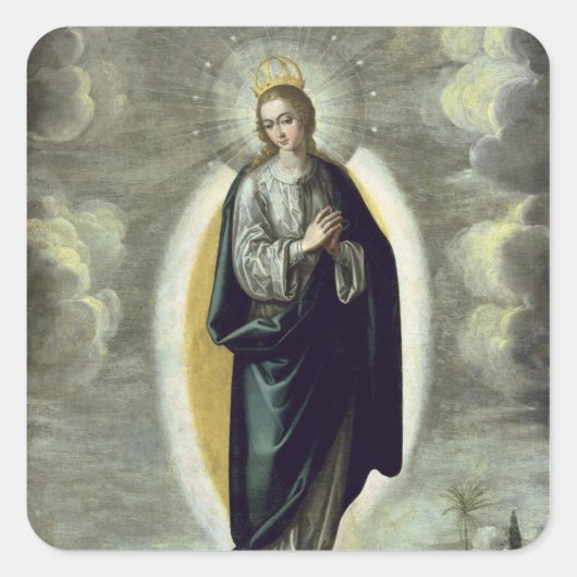De maculaire conceptie vierkante sticker (Voorkant)