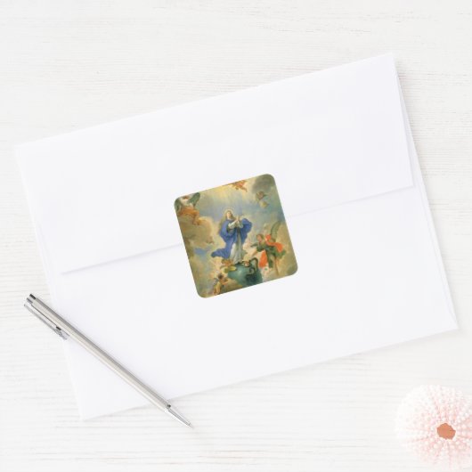 De maculaire conceptie vierkante sticker (Envelop)