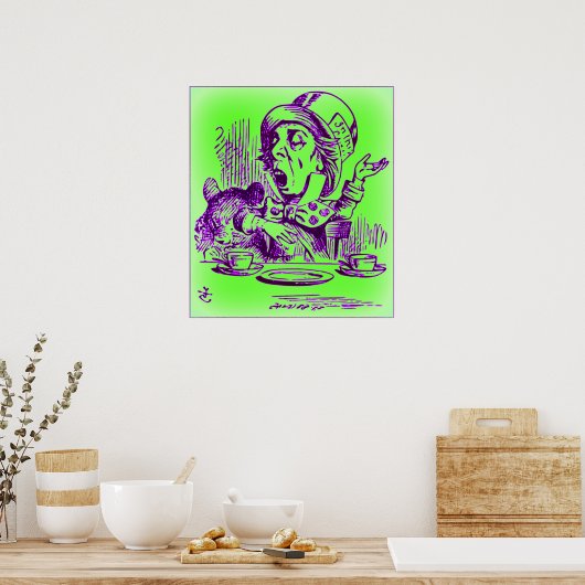 De Mad Hatter - Alice in het Poster van Wonderland (Keuken)